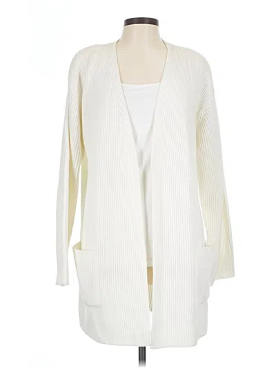 Pre-owned Karen Scott Cardigan Sweater In Ivory