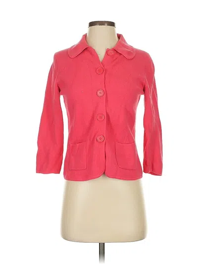 Pre-owned Karen Scott Cardigan Sweater In Pink