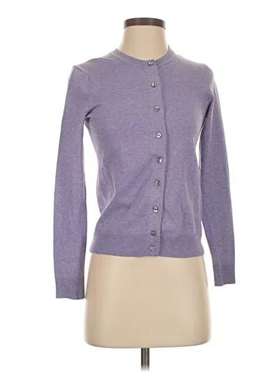 Pre-owned Karen Scott Cardigan Sweater In Purple