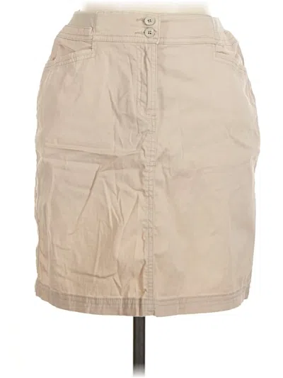 Pre-owned Karen Scott Casual Skirt In Tan