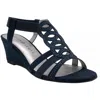 Karen Scott Denicee Womens Open Toe Ankle Strap Wedge Sandals In Multi