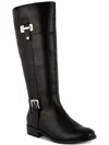 Karen Scott Edenn Womens Faux Leather Wide Calf Knee-high Boots In Multi