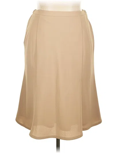 Pre-owned Karen Scott Formal Skirt In Tan