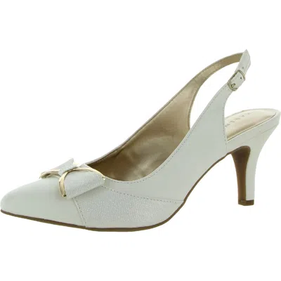 Karen Scott Gladiss Womens Slingback Heels In White