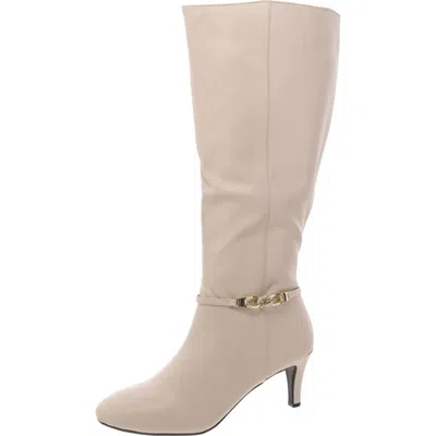 Karen Scott Hanna Womens Leather Tall Mid-calf Boots