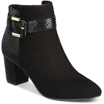 Karen Scott Ivyy Womens Pull On Snake Print Booties In Multi
