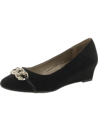 Karen Scott Kellyy Embelished Slip-on Wedge Pumps, Created For Macy's In Black