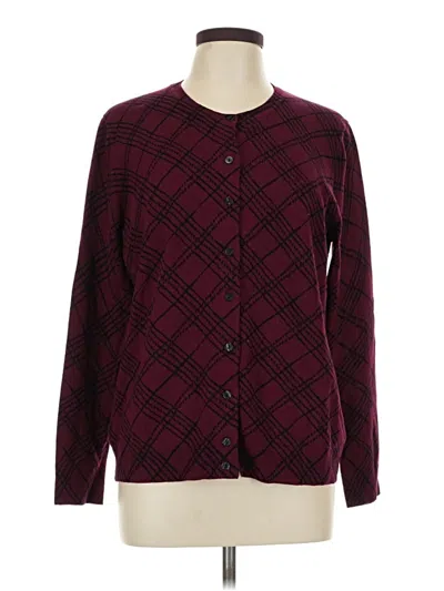 Pre-owned Karen Scott Kimono In Burgundy