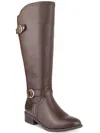 Karen Scott Leandraa Womens Faux Leather Riding Boots Knee-high Boots In Multi