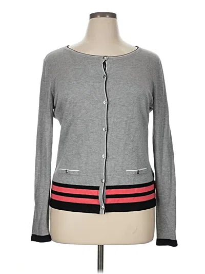 Pre-owned Karen Scott Long Sleeve T-shirt In Gray