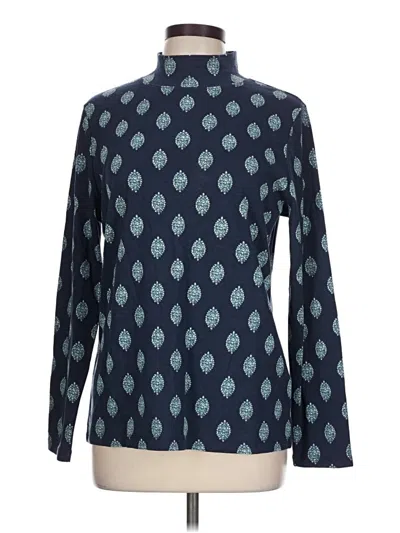 Pre-owned Karen Scott Long Sleeve Turtleneck In Blue