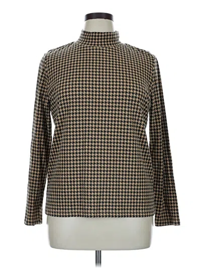 Pre-owned Karen Scott Long Sleeve Turtleneck In Brown