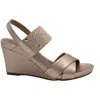 Karen Scott Parrisa Womens Faux Leather Slide On Heels In Neutral