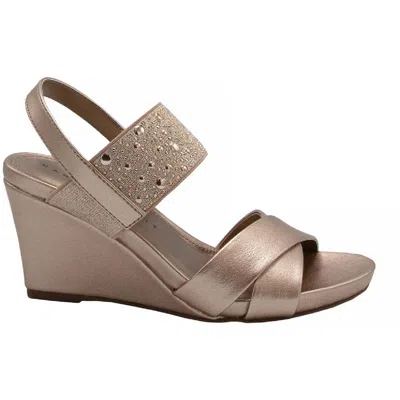 Karen Scott Parrisa Womens Faux Leather Slide On Heels In Neutral