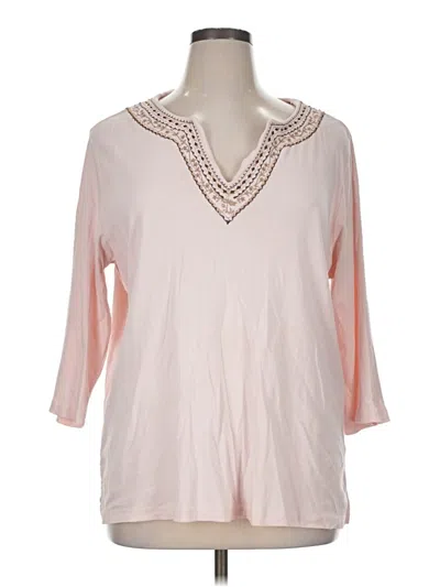 Pre-owned Karen Scott Poncho In Pink
