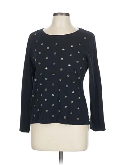 Pre-owned Karen Scott Pullover Sweater In Black