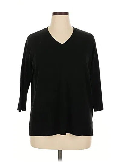 Pre-owned Karen Scott Pullover Sweater In Black