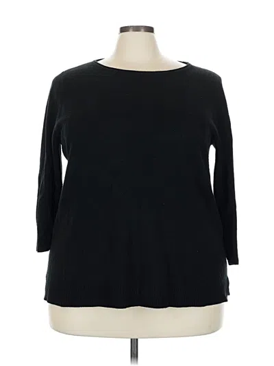 Pre-owned Karen Scott Pullover Sweater In Black