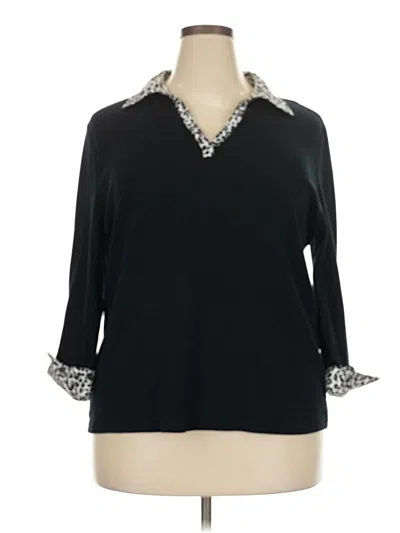 Pre-owned Karen Scott Pullover Sweater In Black