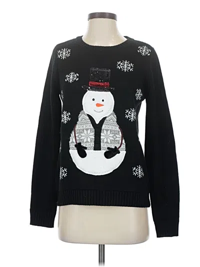 Pre-owned Karen Scott Pullover Sweater In Black