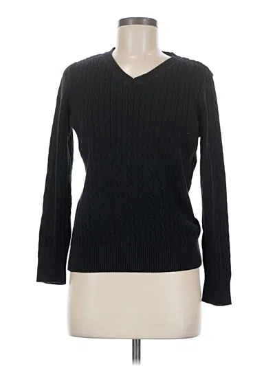 Pre-owned Karen Scott Pullover Sweater In Black