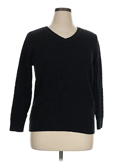 Pre-owned Karen Scott Pullover Sweater In Black