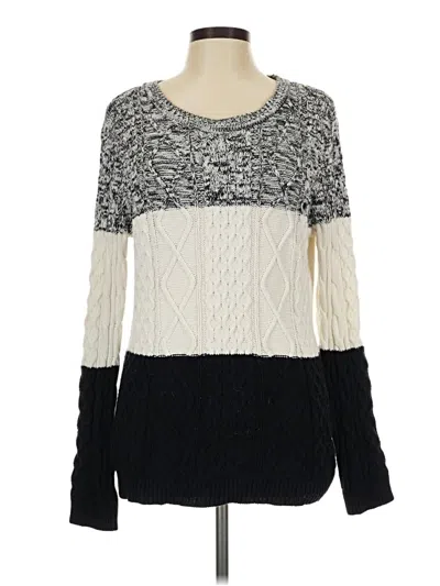 Pre-owned Karen Scott Pullover Sweater In Black