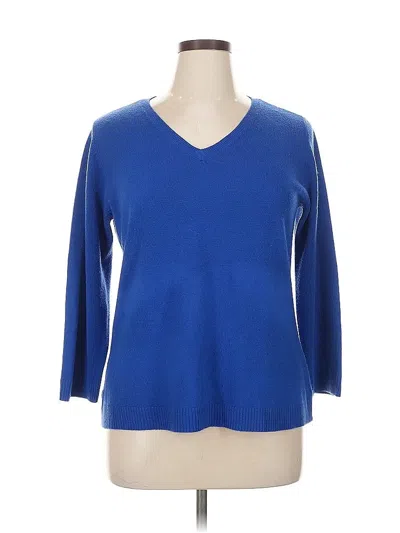 Pre-owned Karen Scott Pullover Sweater In Blue