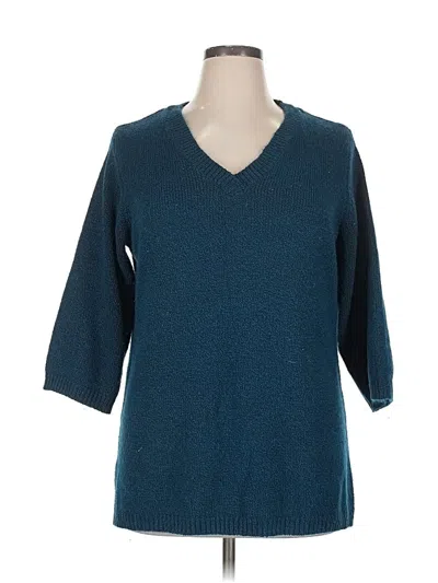 Pre-owned Karen Scott Pullover Sweater In Blue