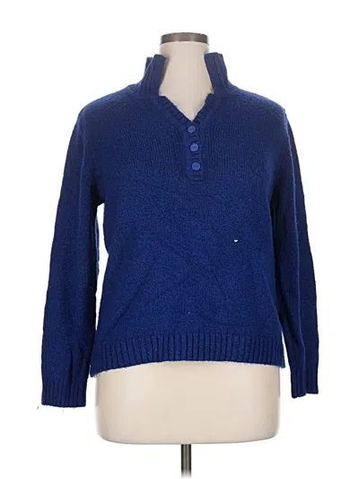 Pre-owned Karen Scott Pullover Sweater In Blue