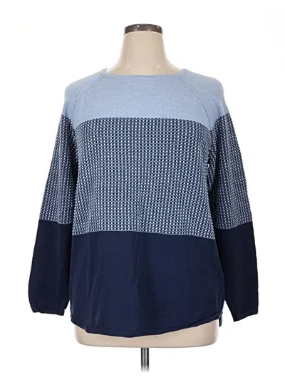 Pre-owned Karen Scott Pullover Sweater In Blue
