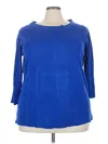 Karen Scott Pullover Sweater In Blue