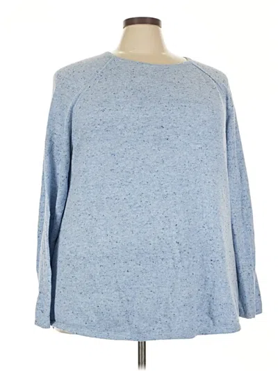 Pre-owned Karen Scott Pullover Sweater In Blue