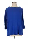 Karen Scott Pullover Sweater In Blue
