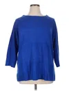Karen Scott Pullover Sweater In Blue
