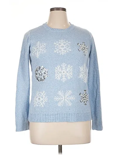 Pre-owned Karen Scott Pullover Sweater In Blue