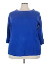 Karen Scott Pullover Sweater In Blue