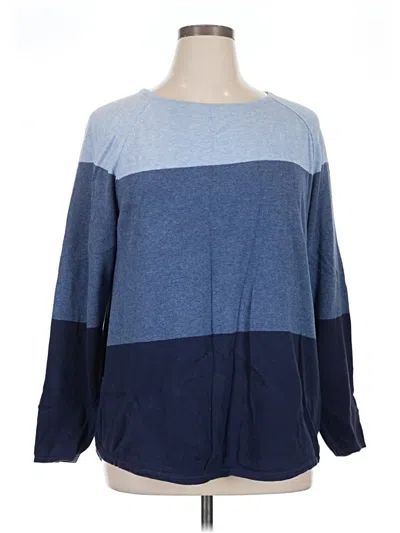 Pre-owned Karen Scott Pullover Sweater In Blue