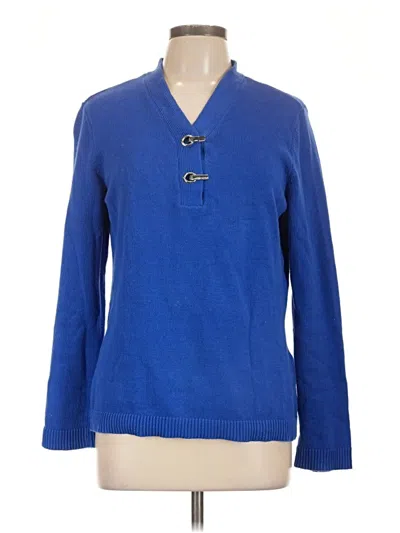 Pre-owned Karen Scott Pullover Sweater In Blue