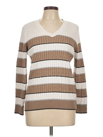 Pre-owned Karen Scott Pullover Sweater In Brown