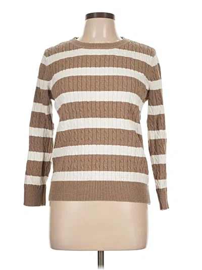 Pre-owned Karen Scott Pullover Sweater In Brown