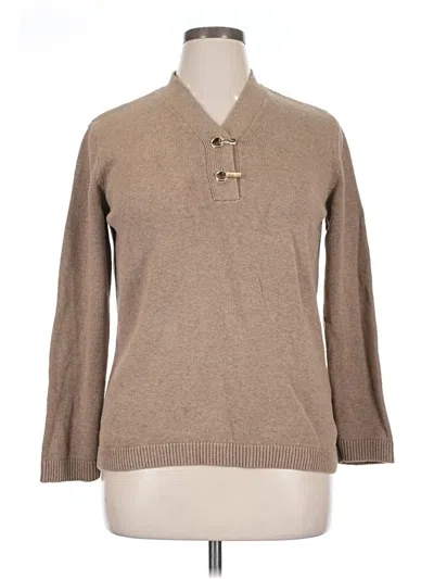 Pre-owned Karen Scott Pullover Sweater In Brown