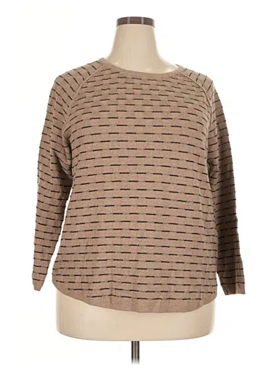 Pre-owned Karen Scott Pullover Sweater In Brown