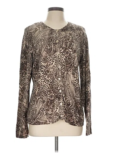 Pre-owned Karen Scott Pullover Sweater In Brown