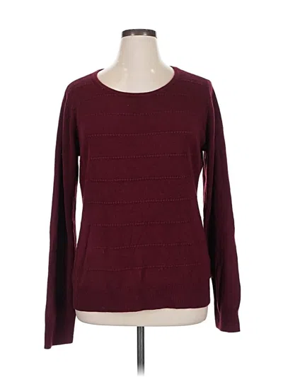 Pre-owned Karen Scott Pullover Sweater In Burgundy