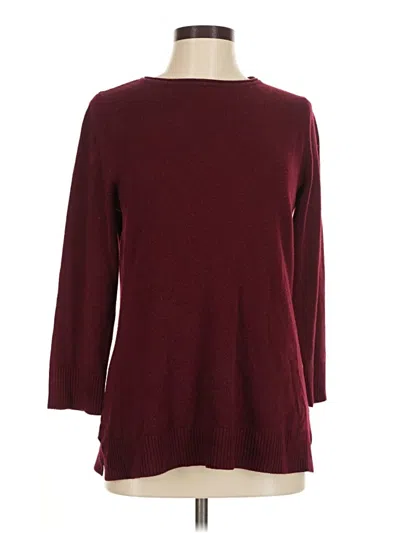 Pre-owned Karen Scott Pullover Sweater In Burgundy