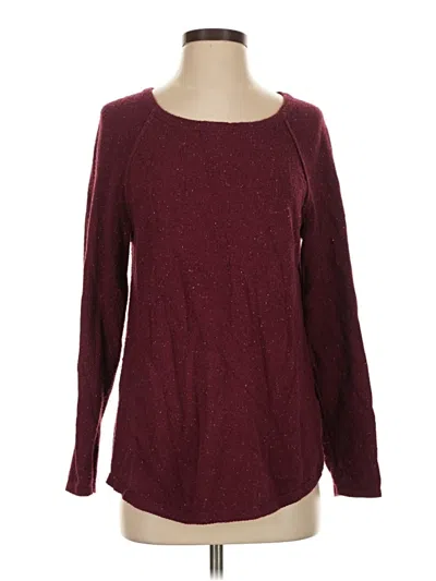 Pre-owned Karen Scott Pullover Sweater In Burgundy