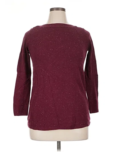 Pre-owned Karen Scott Pullover Sweater In Burgundy