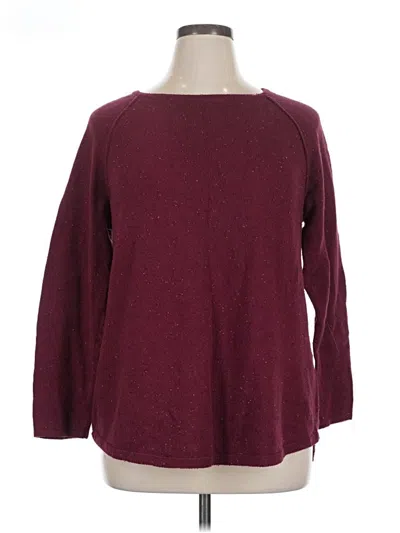 Pre-owned Karen Scott Pullover Sweater In Burgundy