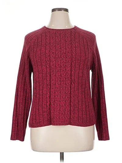 Pre-owned Karen Scott Pullover Sweater In Burgundy